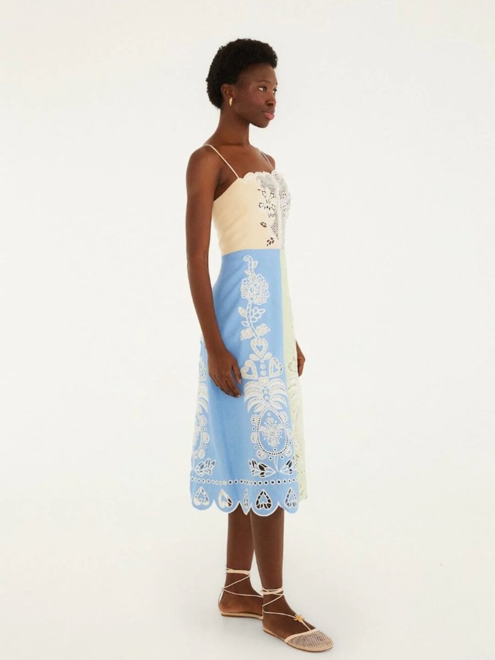 NWT Never Worn Farm Rio Multicolor Embroidered Linen Dress - Picture 3 of 6